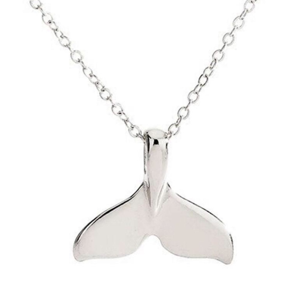 Pretty Mermaid Tail Necklace- silver tone - Picture 1 of 4